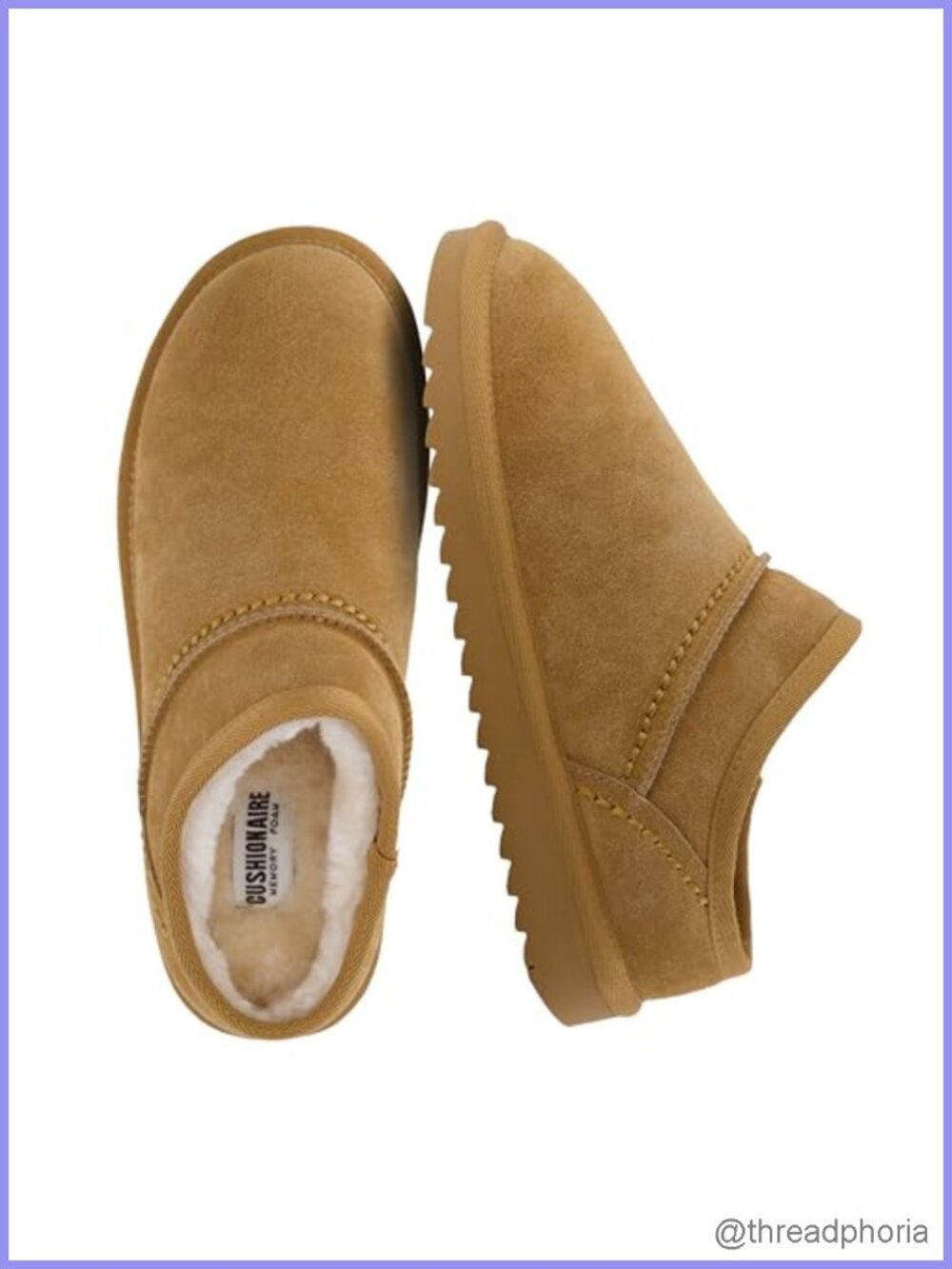 Cozy Suede Slippers, Faux Fur Lined, Memory Foam, Non-Slip, Slip-On